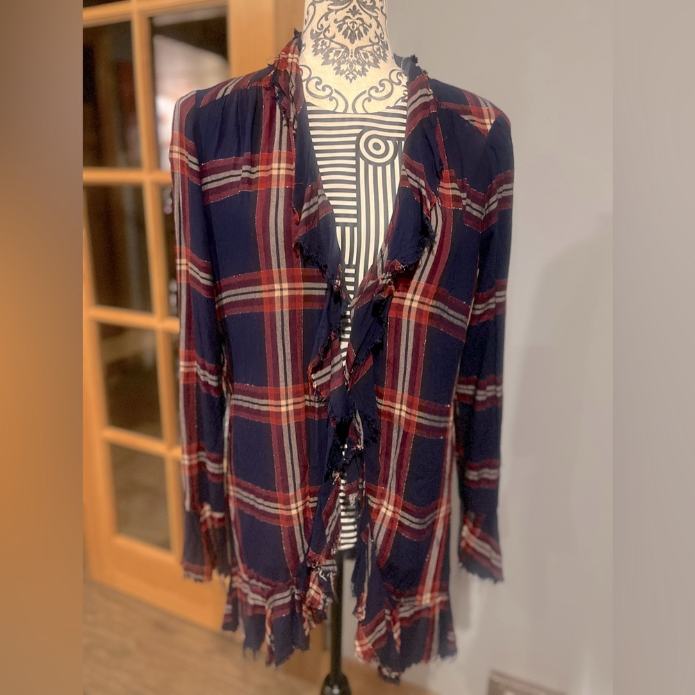 Ruffle plaid shirt by Guess size m
